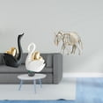 thumbnail image 2 of Figuras de cisne y talladas a mano, adornos rústicos de animales para estantería, entrada, mesa, recuerdos de Navidad y año Nuevo., 2 of 8
