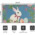 thumbnail image 3 of Easter Bunny Welcome Doormat Spring Rug Floral Doormat Flower Outdoor Rug Non Slip Entrance Outdoor Indoor Doormat 30" x 17", 3 of 6