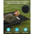 thumbnail image 4 of Gonex 31.5" Wide Folding Camping Cots for Adults, 350lbs Capacity Portable Sleeping Bed with Side Storage Bag Camp Bed for Outdoor Travel Beach, Black, 4 of 9