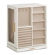 thumbnail image 4 of Caja Joyero Giratorio 360°, Caja de Joyas con 5 Cajones, Ventanas Laterales de Cristal, Idea de Regalo, Blanco Nube, 4 of 8