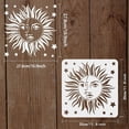 thumbnail image 2 of 1 pc Large Plastic Reusable Drawing Painting Stencils Templates for Painting on Scrapbook Fabric Tiles Floor Furniture Wood Square Sun Pattern, 2 of 7