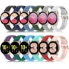 12 Pack Compatible with Samsung Active 2 Watch Bands 40mm 44mm/Active1/ Galaxy Watch 5 / Watch 5 Pro / Watch 4 / Watch 3 41MM/ 42mm ,20mm Silicone Wristband for Women Men Small