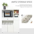 thumbnail image 4 of HOMCOM Kitchen Pantry Buffet Hutch Storage Cabinet with Microwave Stand, 4 of 10