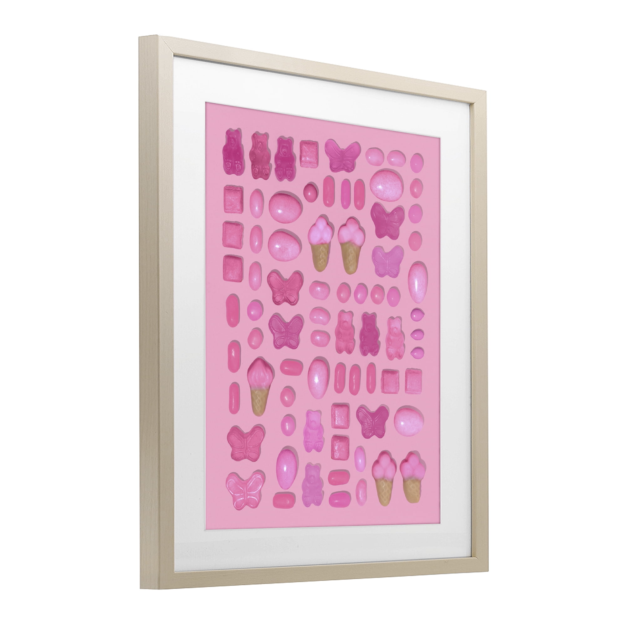 Stupell Industries Pink Toned Candies Birch Framed Print Under Glass, design by LISH Creative