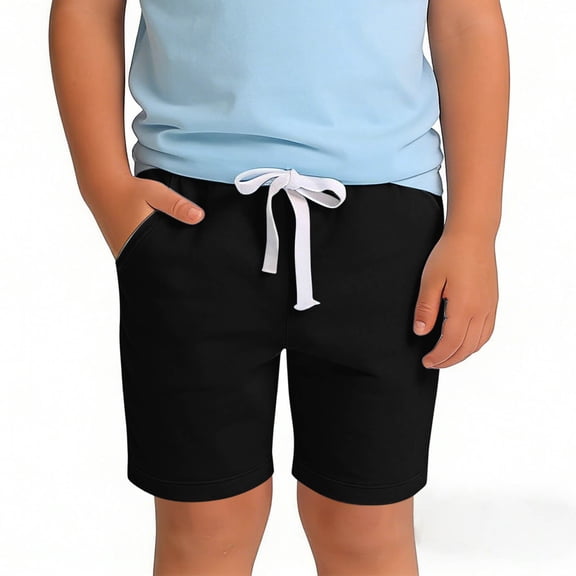 hengsof Toddler Boys Summer Solid Color Cotton Sports Shorts