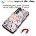 thumbnail image 4 of For Samsung Galaxy S23 FE 5G Case, Takfox Galaxy S23 FE 5G Wallet Case, PU Leather Credit Card Holder Slots Kickstand Magnetic Flip Cover,for Galaxy S23 Fan Edition 5G/SM-S711, Marble, 4 of 7