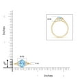 thumbnail image 5 of ANGARA Natural 1 ct Aquamarine with Diamond Collar Engagement Ring in 14K Yellow Gold for Women (Size-8x6mm) | March Birthstone, Anniversary, Jewelry Gift for Women | Natural Aquamarine Ring, 5 of 10