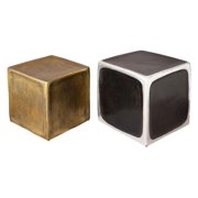 Brics Side Table Set (2-Piece) Multicolor End Table, Modern Style, Painted Aluminum square shape tabletop, Aluminum, Indoor Living