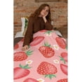 thumbnail image 6 of Yibo Watermelon Cartoon Fruit Pattern Blanket Flannel Soft and Comfortable Anti-static Bed Sofa Blanket, 6 of 7