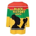 thumbnail image 4 of Penkiiy Black History Shirts for Women 3/4 Sleeve Black History Month Tshirt Loose Tops M Multicolor, 4 of 5