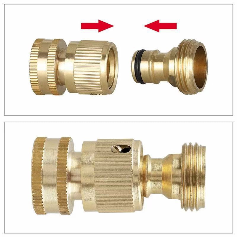 3/4-25 inch Garden Hose Quick Connect Solid Brass Quick Connector