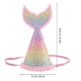 thumbnail image 2 of 4 Pcs Chapeaux d'Anniversaire pour Enfants Chapeaux de Fête Queue de Sirène Accessoires Photo, 2 of 8
