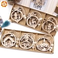 thumbnail image 3 of Adornos colgantes de madera para Navidad, decoraciones de fiesta de Navidad, adornos de árbol de navidad, regalos colgantes, 12 unids/lote por caja, 3 of 4