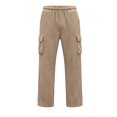 thumbnail image 6 of sdhkgrrt Men Plus Size Corduroy Cargo Pants Loose Fit Ribbed Casual Solid Long Track Trousers Outdoor Athletic Breathable Hiking Pants, Beige L, 6 of 9