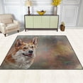thumbnail image 2 of GZHJMY Galaxy Dog Non Slip Area Rug for Living Dinning Room Bedroom Kitchen, 4' x 5'(48 x 63 Inches / 120 x 160 cm), Corgi Nursery Rug Floor Carpet Yoga Mat, 2 of 6