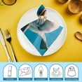 thumbnail image 6 of WERPE Dolphin Water Tank Cloth Napkins Polyester Home Decor Party Dinner Decoration Washable Napkins 2 PCS, 6 of 7