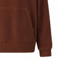 thumbnail image 6 of LYSMORA Men's Corduroy Pullover Hoodie, Vertical Ribbed Oversized Long Sleeve Casual Sweatshirt With Front Kangaroo Pocket, 6 of 6