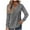 Gray, variant on WREESH Womens Fashion T-Shirts V Neck Solid Color Pullover Regular Fit Button Henley Long Sleeve Tops Button Casual T-Shirt Top Blouse Gray