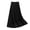 Black, variant on Joernso Women Midi Skirt Elastic High Waist Satin Pleated Skirt Solid Color Long Skirt Work Leisure Daily Wear