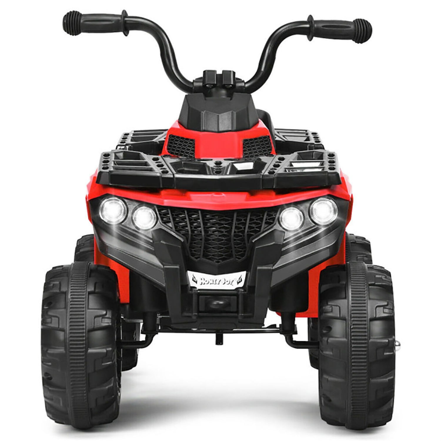 Barara King 6 V Powered Ride-On Toy ATV Quad with LED Lights, Foot Pedal and Wear-Resistant Wheels