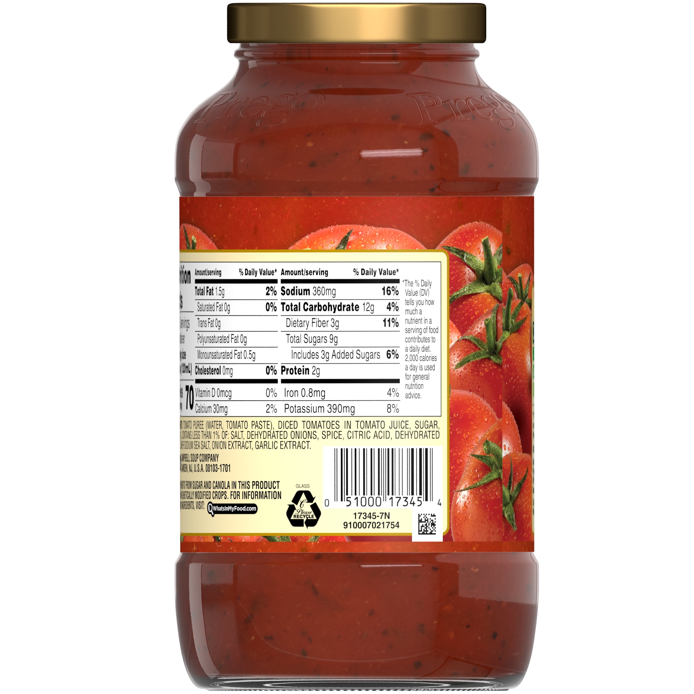 Prego Sauce Nutrition Label Besto Blog