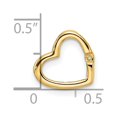 thumbnail image 4 of Finest Gold 14K Holds 1-1.7 mm Stone Heart Chain Slide Mounting, 4 of 4