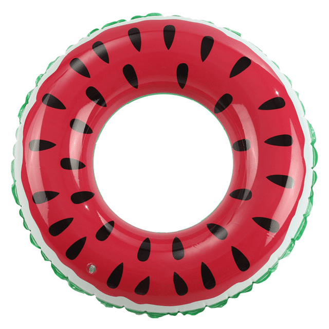Flotadores de piscina de sandía, tubos inflables de anillos de natación de fruta de verano para adultos Rojo Verde Cocina, Decoración y Otros