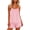 Pink, variant on Qiopertar Women's 2 Piece Satin Pajama Set Ruffle Tank Top and Shorts Sleepwear Loungewear Bridal Pajamas Casual Comfy Elastic Waistband Loose Fit, Pink L