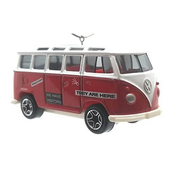 Christmas Ornament for 1967 Volkswagen Transporter Van Bus Red White