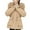 Khaki, variant on Breezora Women Winter Puffer Coat Thicken Lined Down Parka Outerwear for Cold Weather Comfort and Fashionable Style with Lightweight Warmth L Size Beige