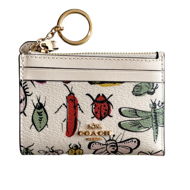 Monedero Coach Mini Id Skinny Creature Print