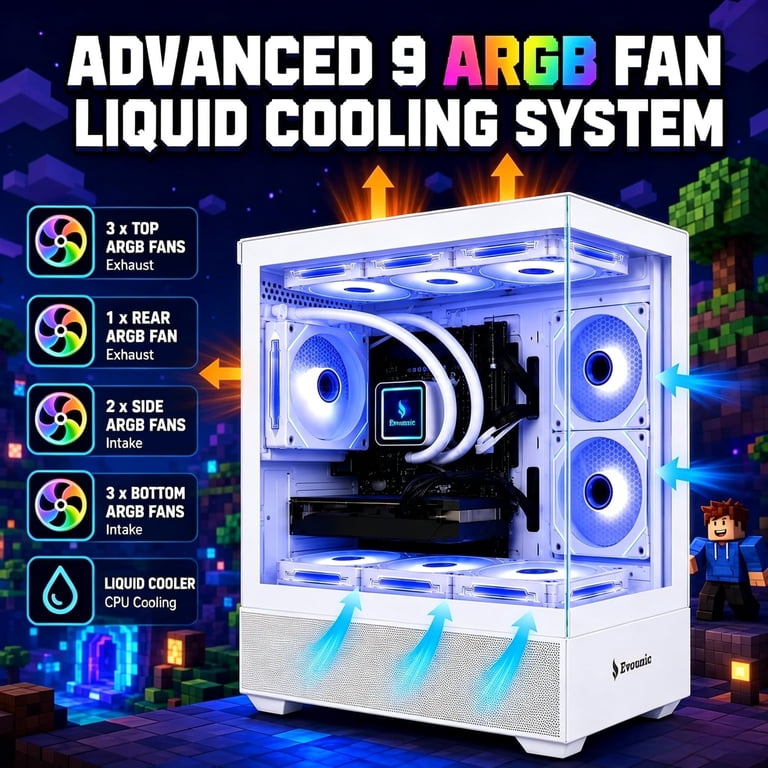 Gaming PC - Ryzen 5 3500X, RX 580 8GB, 16GB DDR4, 512GB NVME SSD +