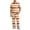 Orange, variant on CCRFTGI Mens Pajamas Set Striped Breathable Sleepwear Short Sleeve Crew Neck Top and Pants Soft Loungewear Sets Yellow S