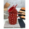 thumbnail image 4 of PotteryDen Measuring cup set Red with white hearts - Hand Painted | Hand Textured | Set of 4 | Ceramic | Ideal for measuring baking items, 4 of 4