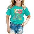 thumbnail image 1 of TZEWGL Tops For Toddler Graphic Print Round Neck Loose Short Sleeve Top For Newborns size 5-6T, 1 of 4