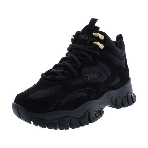 Fila Ray Tracer TR Mid GS Boys Shoes Size 4, Color: Black