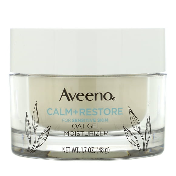 Aveeno, Calm + Restore, Oat Gel Moisturizer, Fragrance Free, 1.7 oz (48 g)