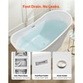 thumbnail image 4 of KFFKFF 67-Inch Acrylic Freestanding Bathtub, Contemporary Oval Soaking Tub with Brushed Nickel Overflow and Drain, Ideal for Modern Bathrooms and Renovation Projects, 4 of 9