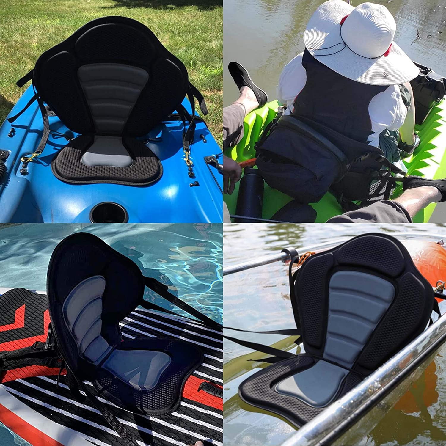 4x Black Nylon Mooring Deck Fitting Accessories For Kayak Canoe Boat 