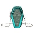 thumbnail image 1 of Bolsa cruzado con forma de ataúd, elegante monedero con diamantes de imitación para mujer, para fiesta (verde) JShteea Para Estrenar, 1 of 9