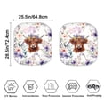 thumbnail image 4 of Renewold Highland Cow Floral Violet Windshield Sunshade Sun Shade Heat Shield Lightweight Auto Sun Visor Universal Fit Most Sedans SUV Van, 4 of 6