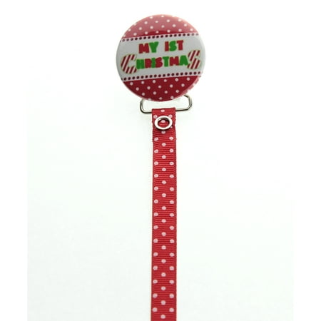 My First Christmas Pacifier Clip