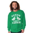 thumbnail image 5 of Funny Guess Who's Irish St Paddys Sweatshirt for Men or Women Brisco Brands S, 5 of 6
