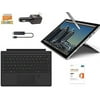 Microsoft Surface Pro 4 Core i5-6300U 4G 128GB 12.3" touch screen with 2736x1824 3K QHD Windows 10 Pro Multi-position Kickstand (Black Cover Fingerprinter ID , Wireless Display Bundle)