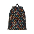 thumbnail image 6 of Rocae Retro Tape for Durable Canvas Backpack Leisure Large Bag Travel Rucksack Multi-function Backpack Medium, 6 of 8