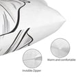 thumbnail image 3 of Fuzoiu Cute Ghost Simple Drawing Print Pillow Case with Hidden Zipper,Pillow Covers,Soft and Comfortable Pillowcase-16"x24", 3 of 6