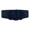 thumbnail image 2 of Cinturón de cintura elástica Cinturón ancho de la aleación para mujeres para la decoración de la blusa de ropa Azul oscuro, 2 of 8