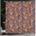 thumbnail image 3 of Ambesonne Butterfly Shower Curtain, Insect with Dotted Wings, 69"Wx84"L, Pale Eggplant Multicolor, 3 of 4