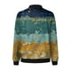 thumbnail image 4 of Gibobby Cápsula de béisbol Chaquetas diarias informales para mujer, chaqueta informal ligera, abrigo con estampado Floral, cuello levantado, prendas de vestir deportivas (Verde, S), 4 of 5