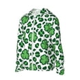 thumbnail image 2 of Balery Leopard print St. Patrick's Day Men's Women's UPF 50+ Sun Protection Lightweight Hoodie Performance Long Sleeve Shirt for Fishing Running-X-Large, 2 of 9